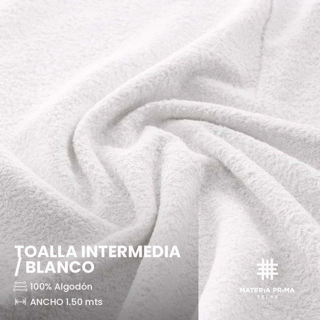 TOALLA INTERMEDIA BLANCO editada Toalla 100% algodon - Imagen 1