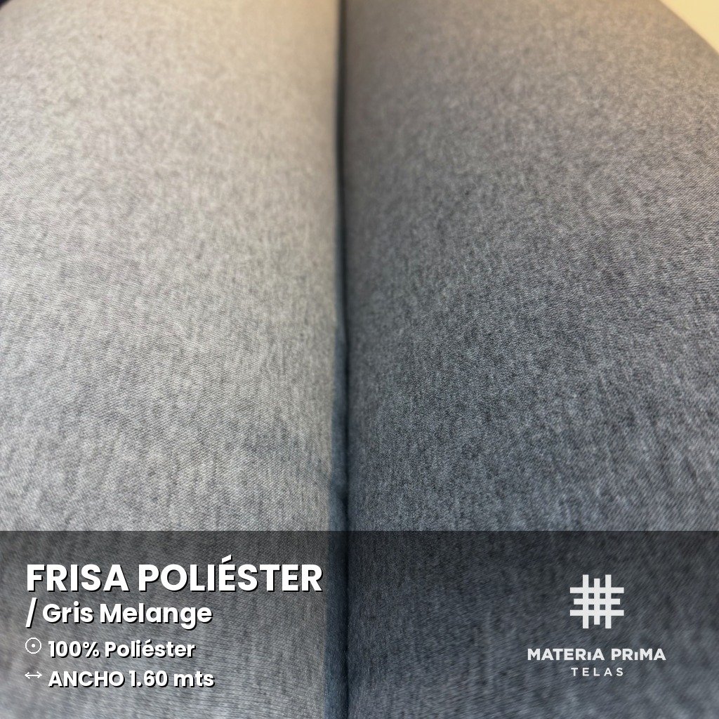 Frisa Poliester Gris Melange editada Frisa poliester - Imagen 1